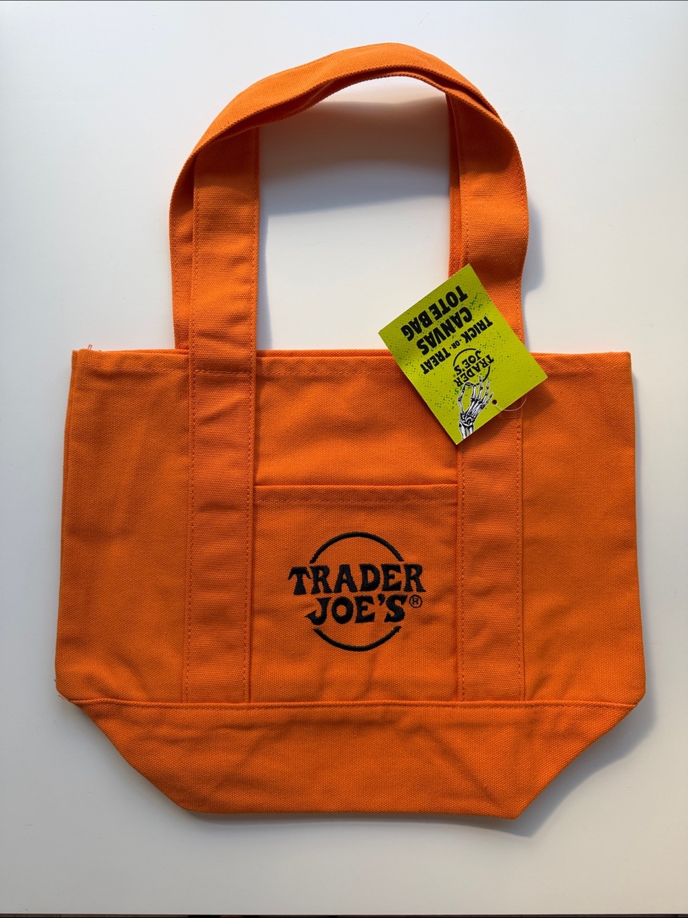 Trader Joes Halloween Mini Tote - Orange